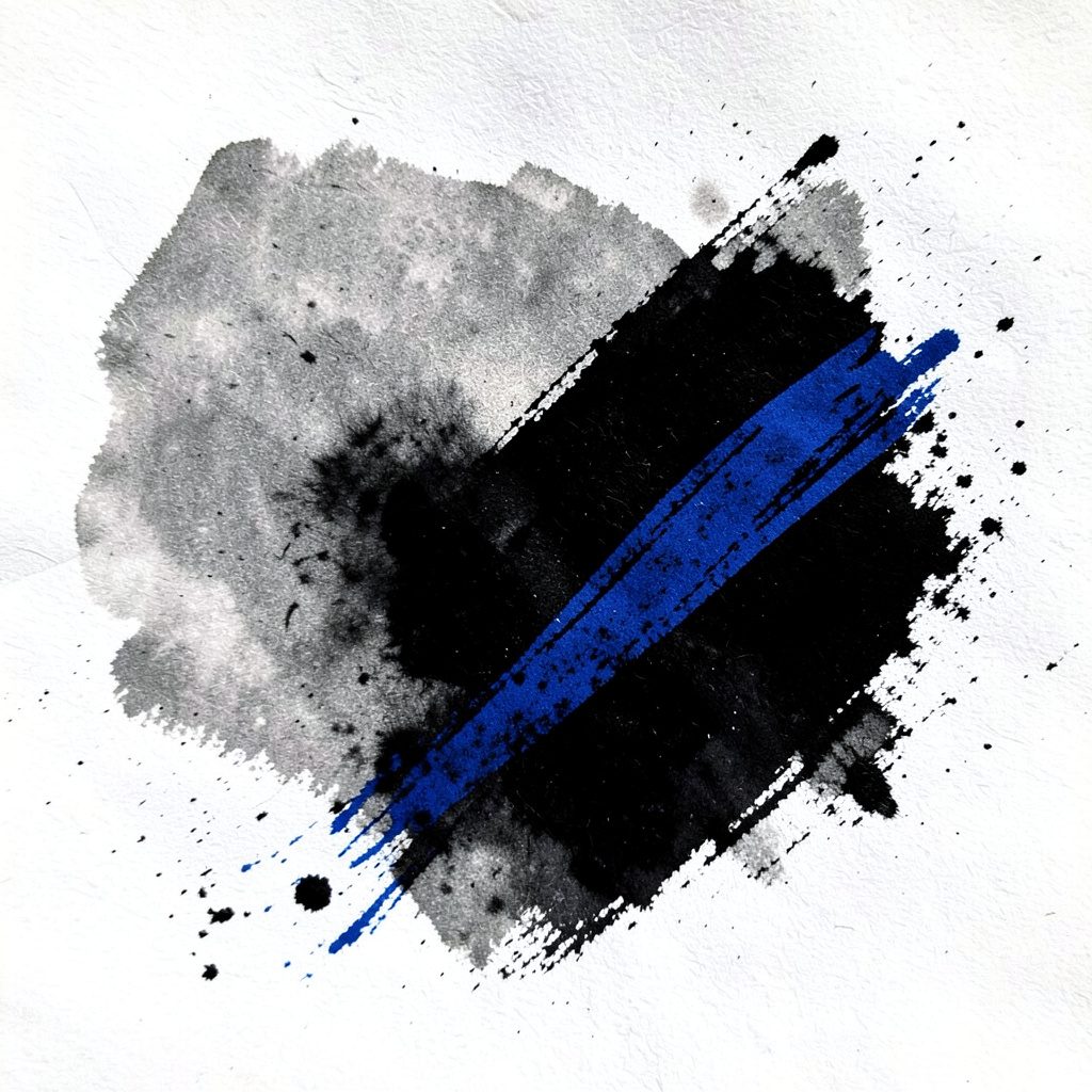 Illustrazione di strumenti analitici e provette stilizzate su sfondo blu scuro, stile editoriale